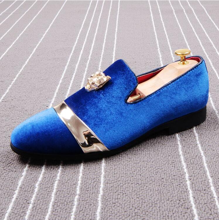 Italian style black velvet Wedding Party Canvas shoe luxury designer Classics with skull buckle loafers luxurious men dress shoes M673, Blue
Italian style black velvet Wedding Party Canvas shoe luxury designer Classics with skull buckle loafers luxurious men dress shoes M673, Blue