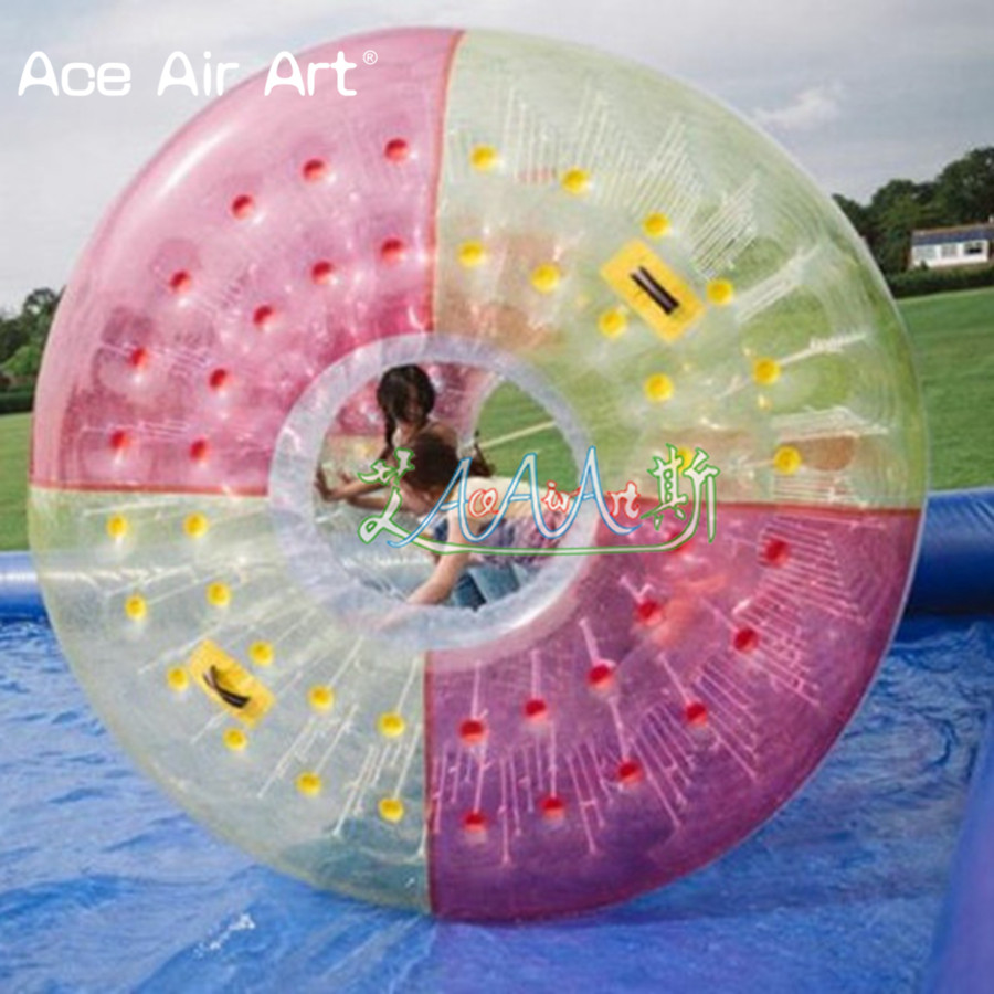 Summer high quality inflatable water ball roller funny roller ande zorbing water rolling ball for sale