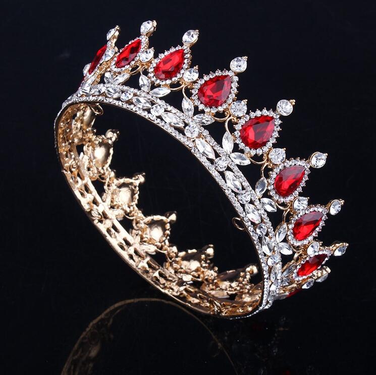 Bridal Crowns Rhinestone Crystals Wedding Crowns Crystal Crowns Hair Accessories Party Tiaras Baroque chic Sweet 16 Full Round 11 colors