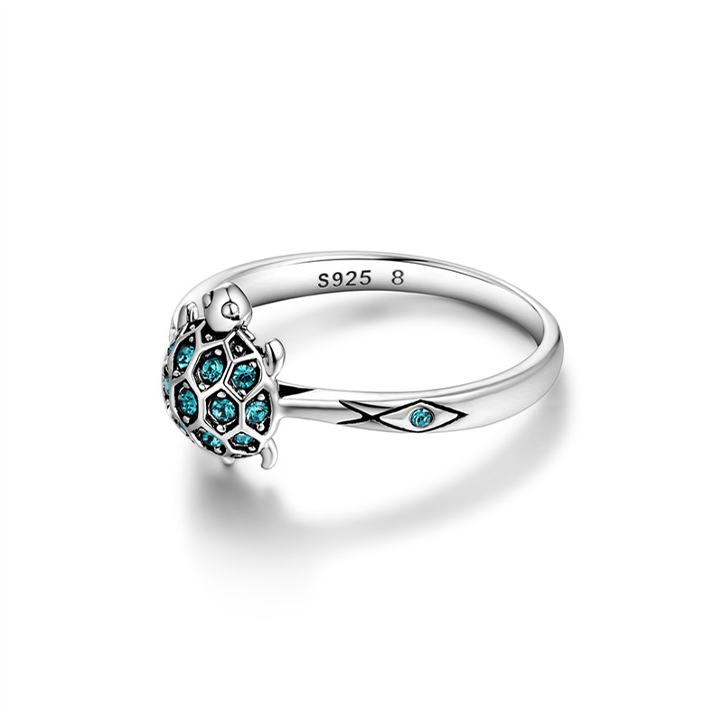 925 Silver Turtle Ring Cute Fashion Jewelry Turtle Ring For Women Young Girl Child Gifts Fit Wedding Engagement Ring S18101607