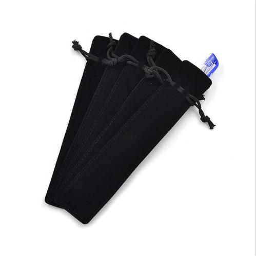 New Rope Locking Gift Bag Velvet Pen Pouch Holder Single Pencil Bag Pen Case Storage Boxes & Bins 15Pcs