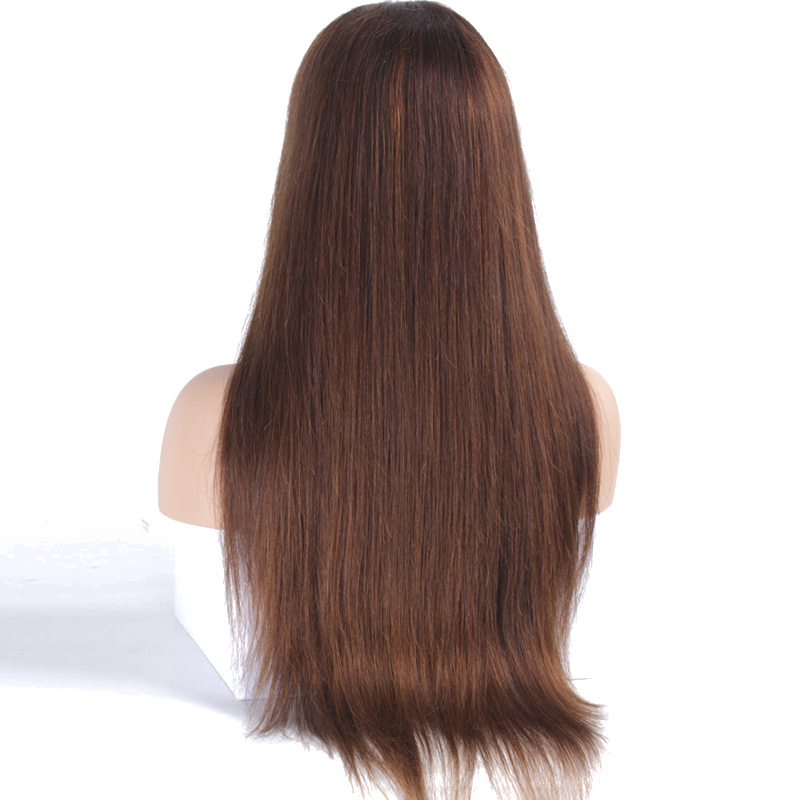 Wholesale Price Brazilian Virgin Hair Lace Wig 4# Silk Straight 20inch 22inch 24inch Hair Wigs Free Shipping