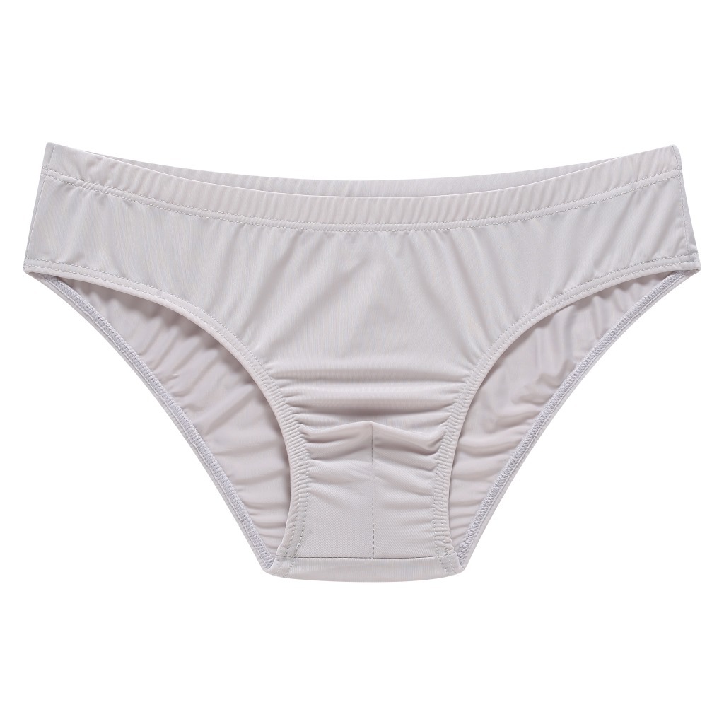 Ice silk underwear men transparent gay sexy men's ice silk briefs ultra-thin breathable low waist seamless man underwear