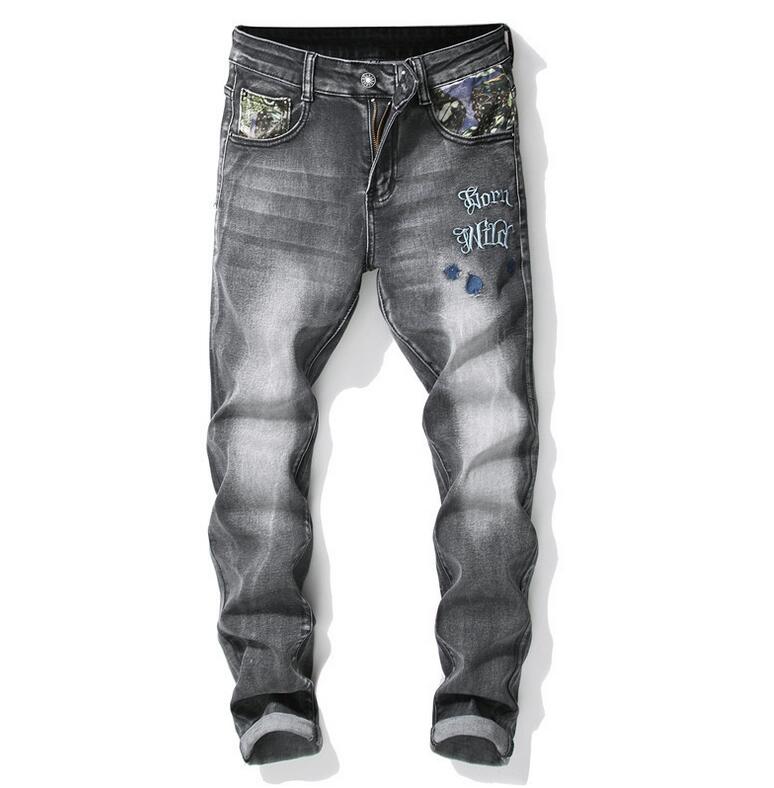Mens Super skinny Stretch Retro Black Jeans Slim Fit Designer Embroidery scratched Pencil Biker Bleached Denim Pants Streetwear 5571
Mens Super skinny Stretch Retro Black Jeans Slim Fit Designer Embroidery scratched Pencil Biker Bleached Denim Pants Streetwear 5571