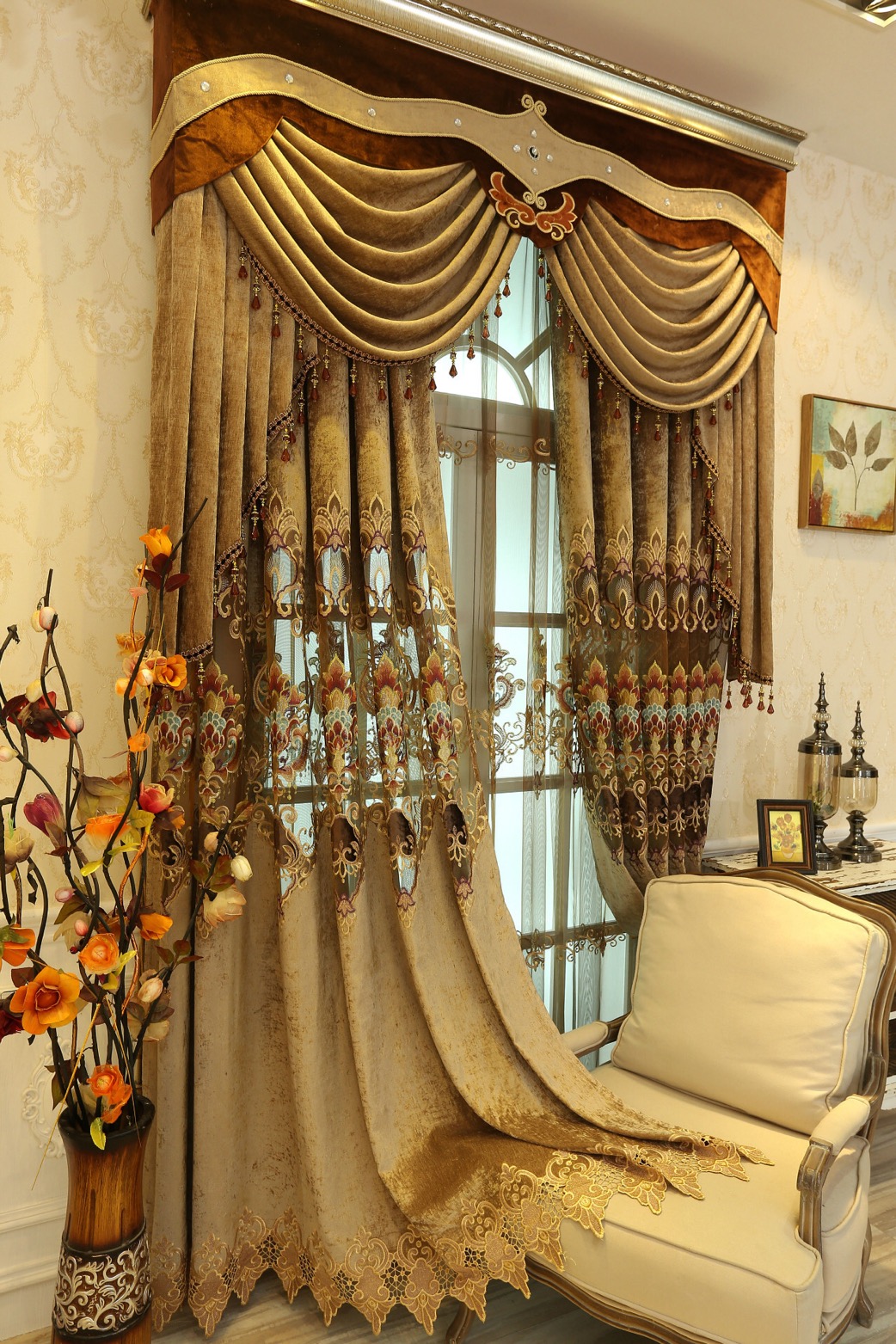 curtain European-style luxury luxury curtains lace water soluble hollow embroidery bedroom living room custom finished curtains, Tulle
curtain European-style luxury luxury curtains lace water soluble hollow embroidery bedroom living room custom finished curtains, Tulle