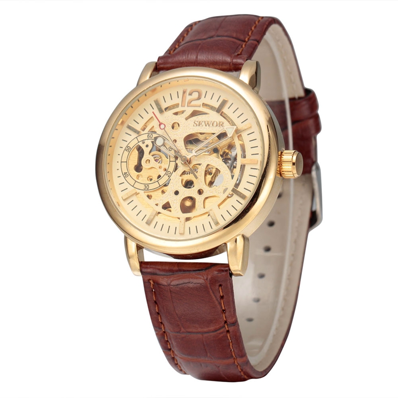SEWOR Brand Business Male Skeleton Mechanical Watch Men Famous Luxury Watch Band Analog Clock Fashion Style Wristwatch SWQ32PU, Black 1
SEWOR Brand Business Male Skeleton Mechanical Watch Men Famous Luxury Watch Band Analog Clock Fashion Style Wristwatch SWQ32PU, Black 1