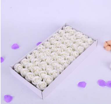 50PCS/Box Artificial Flowers 2018 Romantic Rose Soap Flower Heads Wedding Decoration DIY Fake Flowers Home Decor