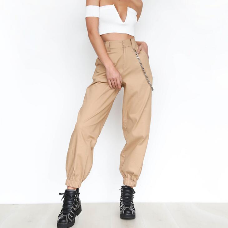 Europe Fashion Women' Pencil Pants Lady' Sports Casual Harem Pants Woman Casual Trousers with Chain C3370, White 
Europe Fashion Women' Pencil Pants Lady' Sports Casual Harem Pants Woman Casual Trousers with Chain C3370, White