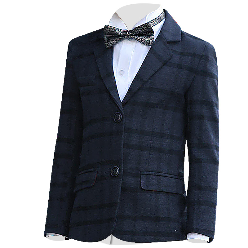 Fashion High Quality Winter Boy Suit wear Woolen Clothes Thick Plaid Damier Check Four And Five Pieces For Children Wedding Party