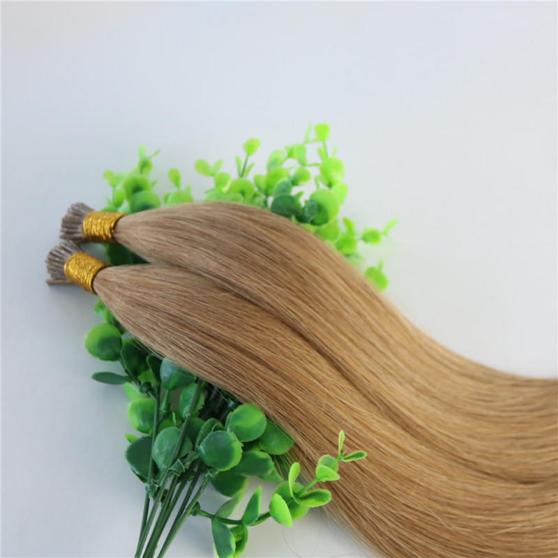 Strawberry Blonde #27 Stick-tip Extensions Brazilian Human Hair 100Strands 100gram Straight Keratin I-tip Human Hair Extensions