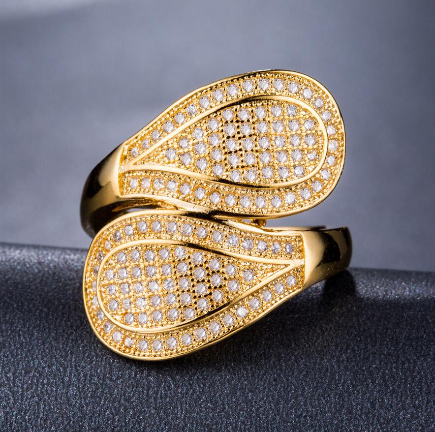 Cool Lovers' Ring for Women Sparkling Luxury Jewelry 18K Yellow Gold Filled Pave Micro White Sapphire CZ Diamond Wedding Band Leaf Ring Gift
Cool Lovers' Ring for Women Sparkling Luxury Jewelry 18K Yellow Gold Filled Pave Micro White Sapphire CZ Diamond Wedding Band Leaf Ring Gift