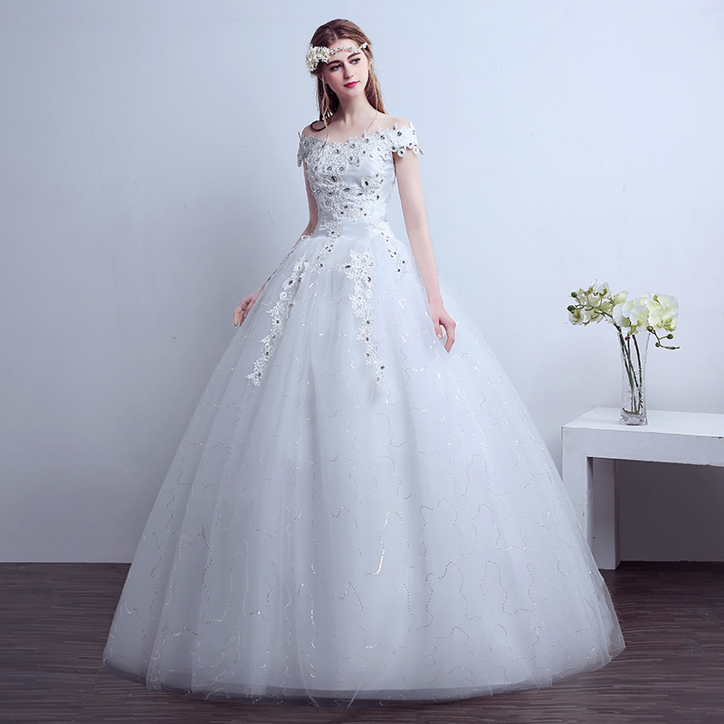 Real Sample Custom Size 2018 Simple Wedding Dress Boat Neck Bridal Gowns Vestido De Noiva Brautkleid Robe De Mariage Gelinlik