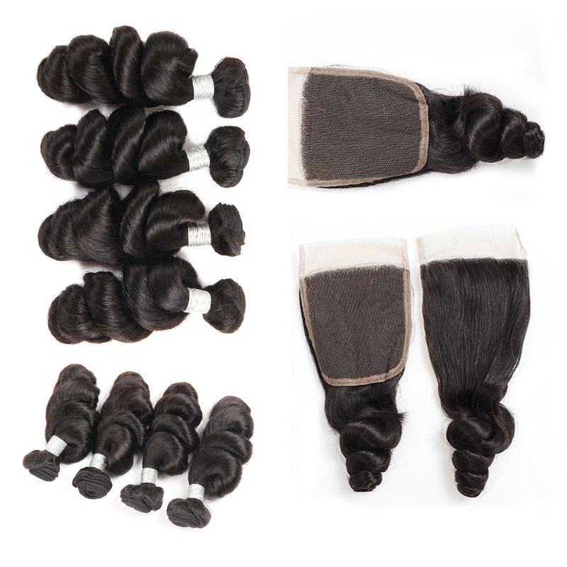10A Peruvian Virgin Human Hair Loose Wave with Bundles Unprocessed Virgin Human Hair Bundles With 4x4 Lace Closure Natural Color
10A Peruvian Virgin Human Hair Loose Wave with Bundles Unprocessed Virgin Human Hair Bundles With 4x4 Lace Closure Natural Color