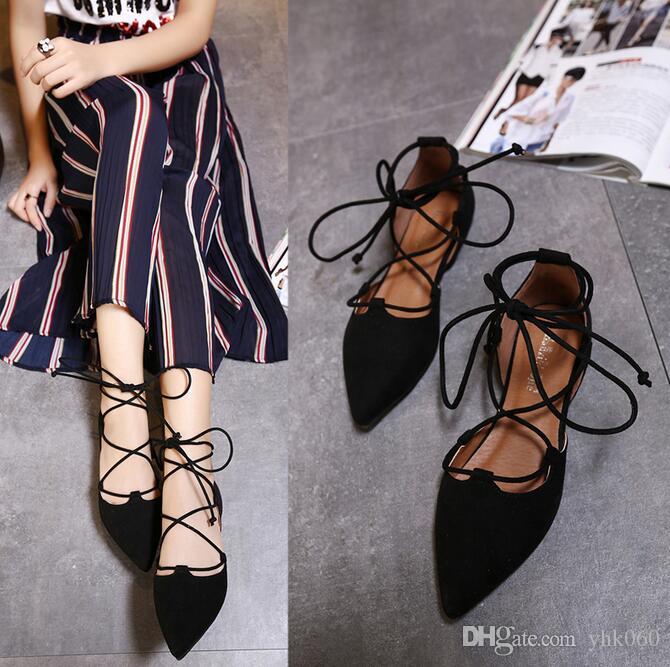 New style fashion sexy Woman Sandals Shallow mouth pointed toes Flat Heel Lace-Up Cross-tied single shoes Big Size 35~42, Grey
New style fashion sexy Woman Sandals Shallow mouth pointed toes Flat Heel Lace-Up Cross-tied single shoes Big Size 35~42, Grey