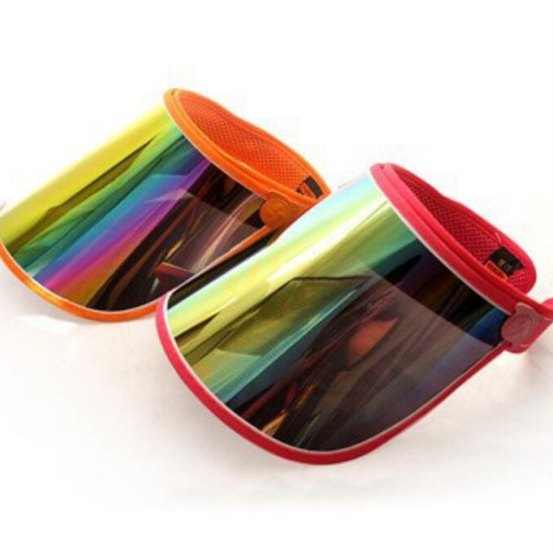 Ultraviolet Proof Sun Visors With Windproof Rope PVC Casquette Hat Durable Snapbacks Not Easy To Deform Cap For Summer