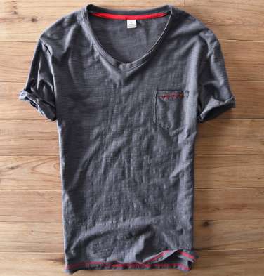 Spain Style Unique Design Short-Sleeved V-Neck Cotton T Shirt Men Brand Clothing Casual Men T-Shirt Summer Fashion Tshirt Camisa