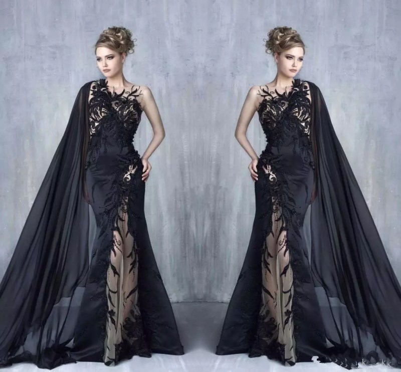 2022 Sexy Mermaid Prom Dresses Sexy Black Lace Appliques Evening Gowns With Cape Ribbon Illusion Applique Celebrity Formal Wear, Dark red
2022 Sexy Mermaid Prom Dresses Sexy Black Lace Appliques Evening Gowns With Cape Ribbon Illusion Applique Celebrity Formal Wear, Dark red