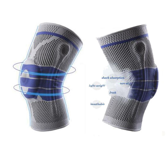 1 Pcs Basketball Knee Pad Sport Safety Football Volleyball Silicone Knee Brace Tape Knee Support Calf Protection L389