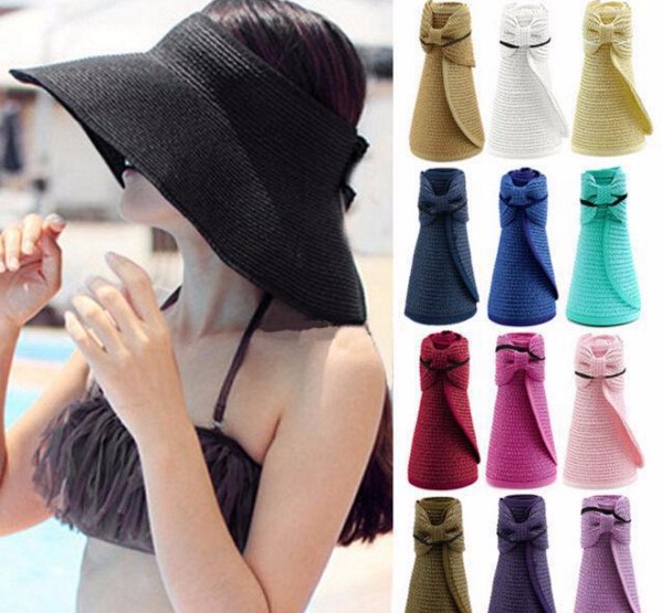 Multicolor foldable wide brim sunbonnet roll up sun visor hat Summer Straw Sun hat beach for women, Multi
Multicolor foldable wide brim sunbonnet roll up sun visor hat Summer Straw Sun hat beach for women, Multi