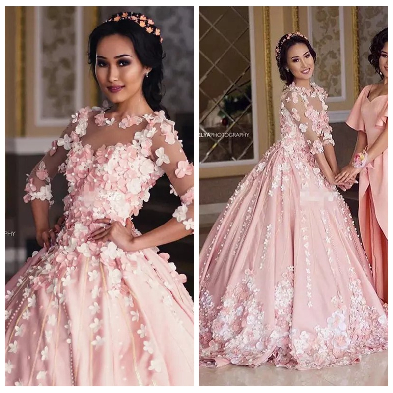 Custom Formal 3/4 Long Sleeves Wedding Dresses A-Line Sheer Neck Pearls Chapel Train 2018 Spring Beaded Bridal Wedding Gowns Vestidos, White
Custom Formal 3/4 Long Sleeves Wedding Dresses A-Line Sheer Neck Pearls Chapel Train 2018 Spring Beaded Bridal Wedding Gowns Vestidos, White