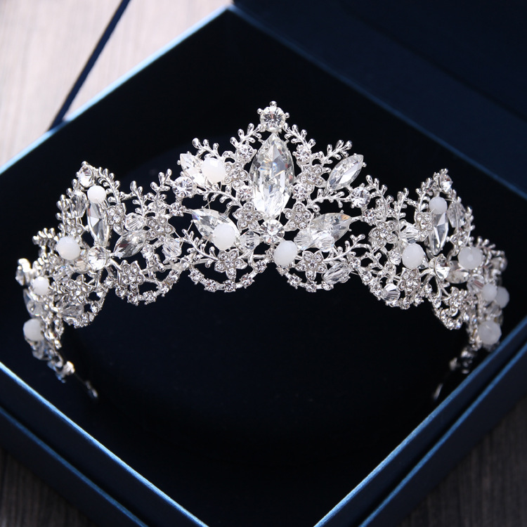 Sliver Plated Wedding Crown Bridal Bridesmaid Flower Girls Crystal tiara Rhinestone crown headband Wedding Dress Studio Tiara Sweet 16