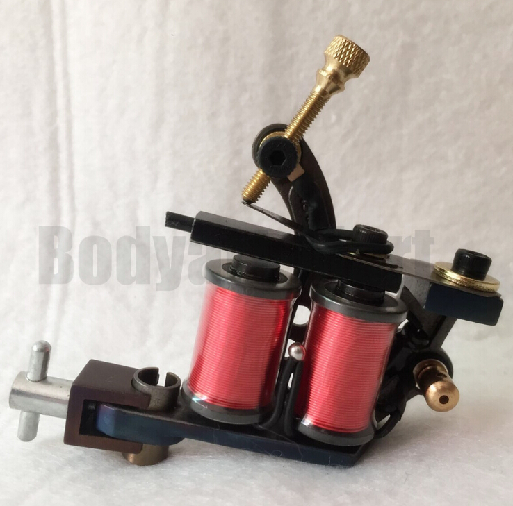 Cast Iron Tattoo Machine Gun Set Liner 8 Wrap Coils Steel For Tattoo Power Kit Set Free Shipping