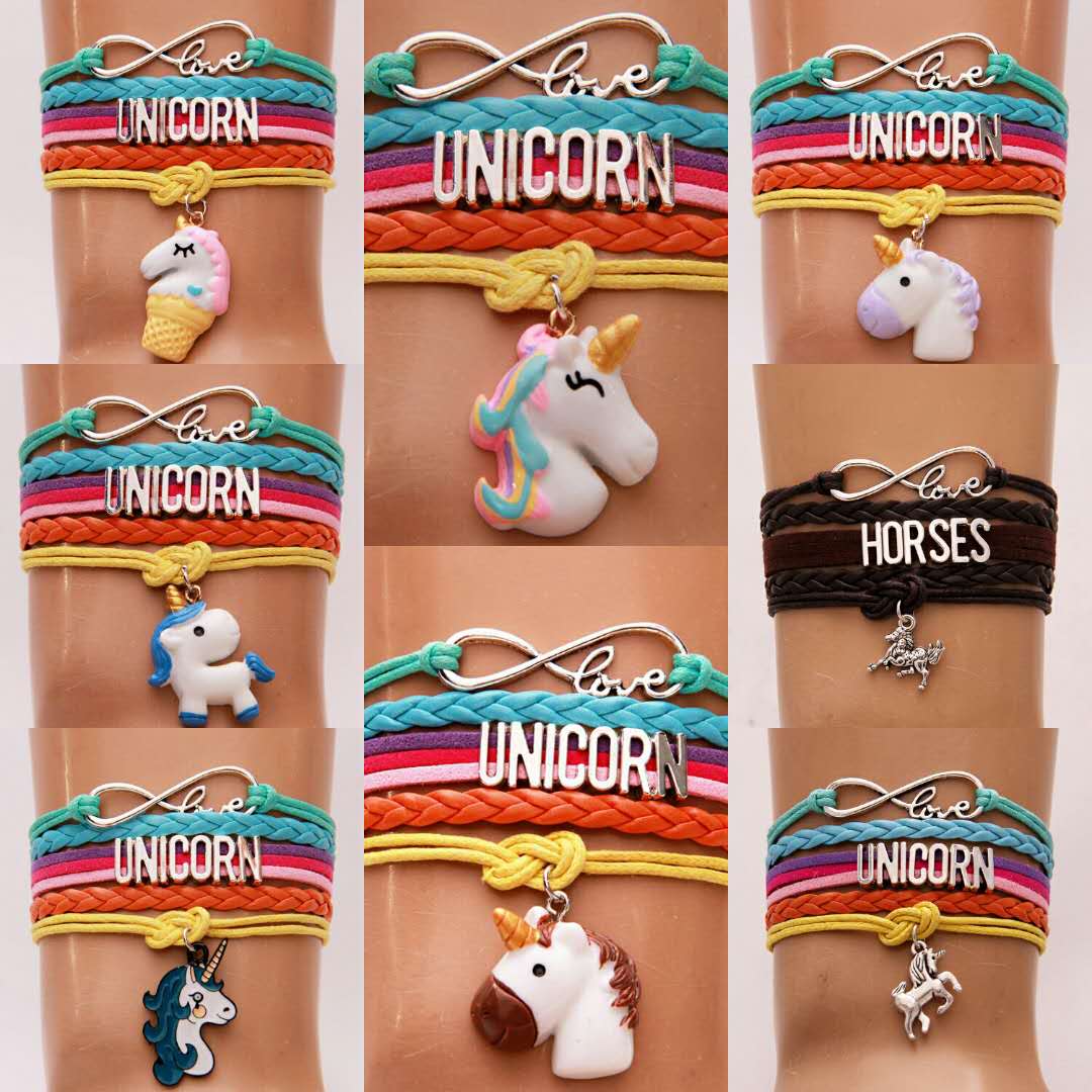 Infinity Love Unicorn Bracelet Letter Unicorn Horse Charm Braid Wrap Multilayer Bracelets Bangle Cuffs Fashion Jewelry DROP SHIP
Infinity Love Unicorn Bracelet Letter Unicorn Horse Charm Braid Wrap Multilayer Bracelets Bangle Cuffs Fashion Jewelry DROP SHIP