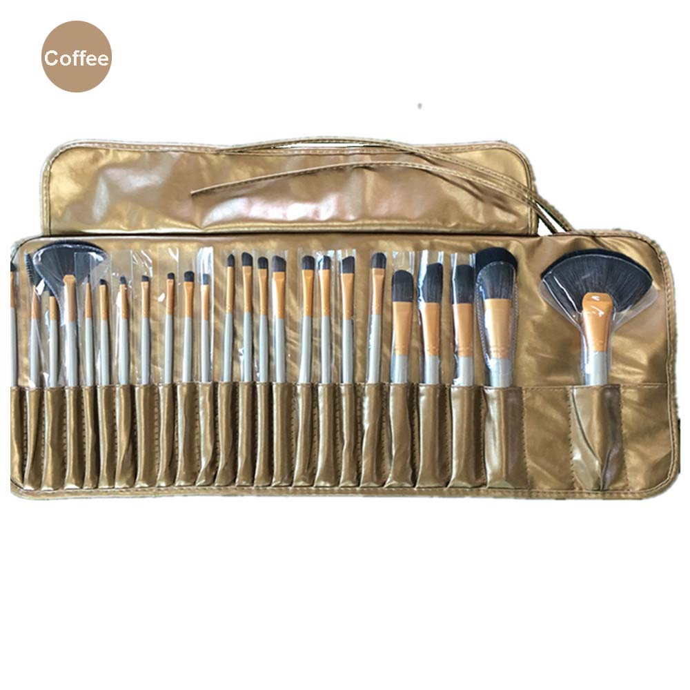 New Arrival high quality Makeup Brushes 24pcs set with PU bag 5 colors available Pro makeup tools for eyeshadow highlighter drop shipping