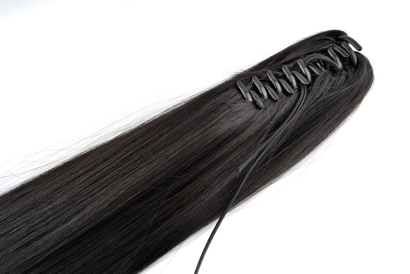 hot sale 16 18 20 straight ponytail claw clip on extension human hairpiece 100g pack 2pcs lot 4 1b 27 616 8 option
