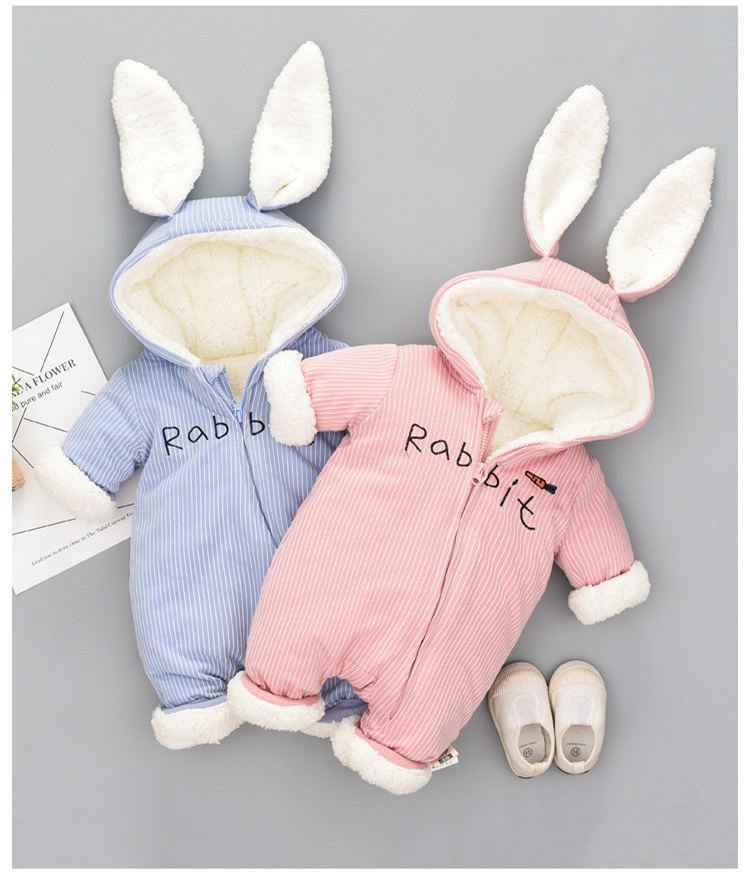 Cute Bunny Fleece Velvet Infant Clothing Winter Baby Girls Boys Rompers Warm New Born Baby Newborn Clothes Snow Jumpsuit, Pink
Cute Bunny Fleece Velvet Infant Clothing Winter Baby Girls Boys Rompers Warm New Born Baby Newborn Clothes Snow Jumpsuit, Pink
