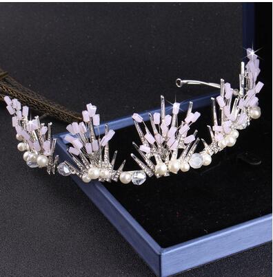 2018 Fashion Luxury Bridal Tiara Jewelry Rhinestone Pearl Necklace Crown Wedding Accessories 9 Styles Bling Wedding Hair Accessories