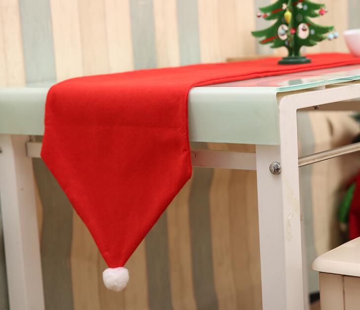 Christmas Table Runner Mat Tablecloth Christmas Flag Home Party Decor Red Table Runners Tablecloths Party Decoration Table Runner