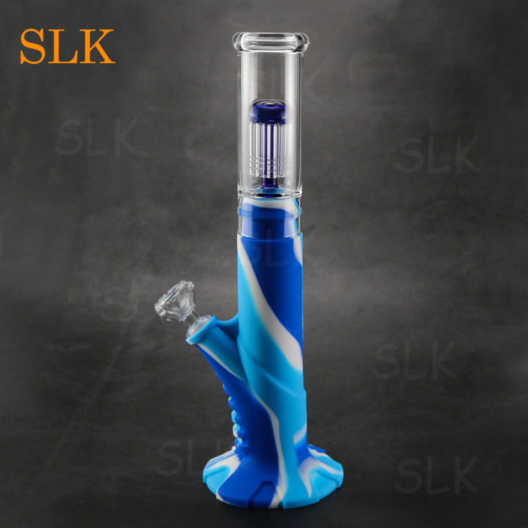 Glass top smoking accessories silicone bongs 14 inch percolator dab rig with 14 mm glass down stem oil burner pipe 2018 new design
Glass top smoking accessories silicone bongs 14 inch percolator dab rig with 14 mm glass down stem oil burner pipe 2018 new design