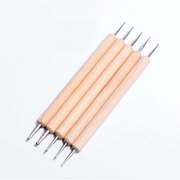 2 Way Wooden Dotting Pen Marbleizing Tool Nail Art Dot Dotting Tools от DHgate WW