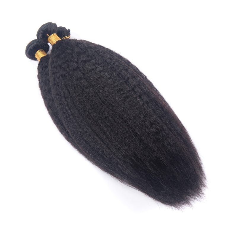 Yaki One Bundle Brazilian Human Hair Extensions Kinky Straight 1 piece Double Wefts Indian Virgin Hair Yirubeauty Peruvian Products
