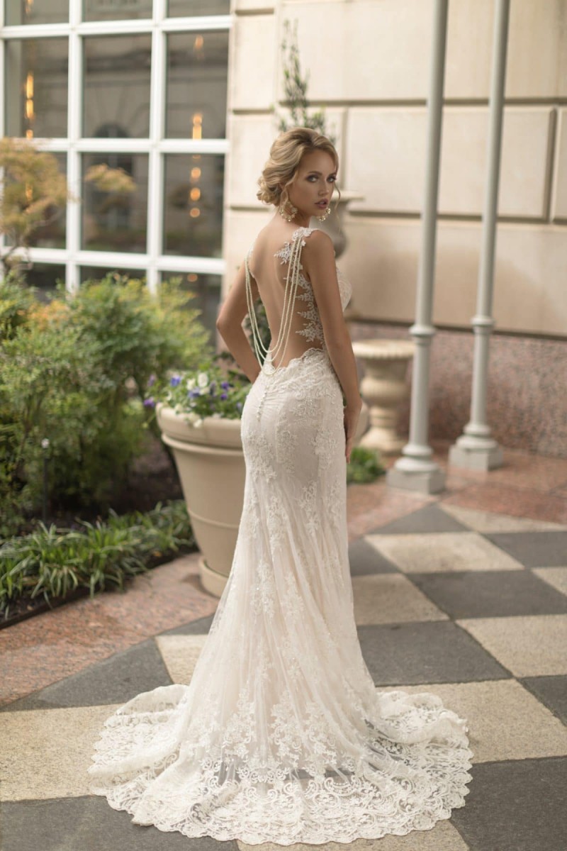 naama anat wedding dresses full lace applique sequins beading vintage wedding dress custom made backless bridal gowns