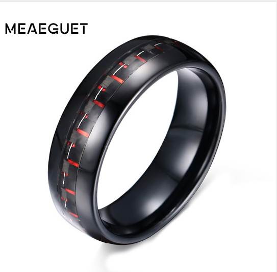 Meaeguet Classic 8MM Wide Men's Black Tungsten Carbide Rings Inlay Red Carbon Fiber Wedding Bands Jewelry USA Size 7-12
Meaeguet Classic 8MM Wide Men's Black Tungsten Carbide Rings Inlay Red Carbon Fiber Wedding Bands Jewelry USA Size 7-12