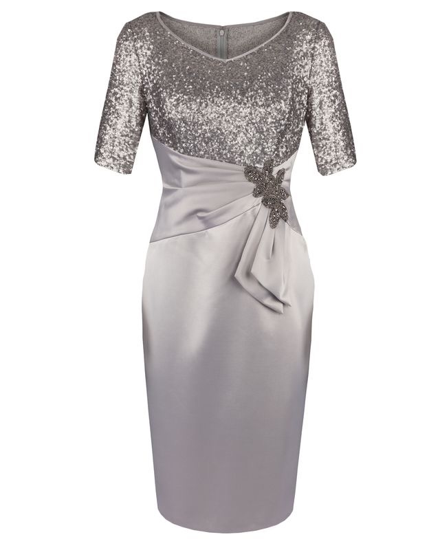 Half Sleeves V Neck Sequins Light Silver Gray Knee Length Mother of the Bride Dresses for Wedding Party Mother of the groom Dresses, Ivory
Half Sleeves V Neck Sequins Light Silver Gray Knee Length Mother of the Bride Dresses for Wedding Party Mother of the groom Dresses, Ivory