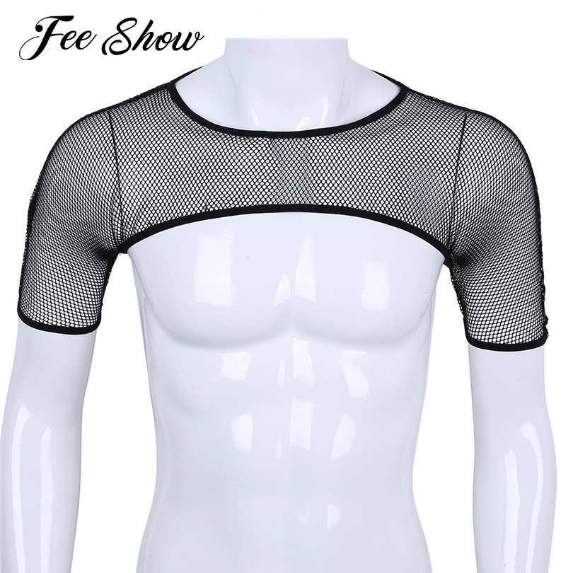 2018 Sexy Mens See Through Mesh Fishnet Chest Strap Harness Tops Black Short Sleeves Crop Tops Hollow Out Clubwear Half Tank Top
2018 Sexy Mens See Through Mesh Fishnet Chest Strap Harness Tops Black Short Sleeves Crop Tops Hollow Out Clubwear Half Tank Top