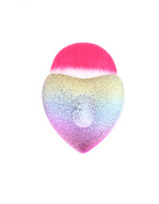 NEW Heart-shaped Mermaid Foundation Brush Glitter Radiant Cosmetic brush gradually changing color Makeup tools free shipping