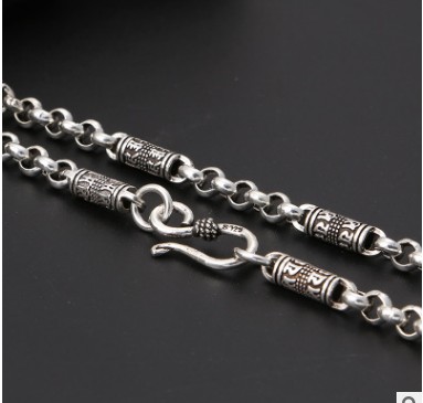 long necklace men initial necklace neckless 925 sterling silver