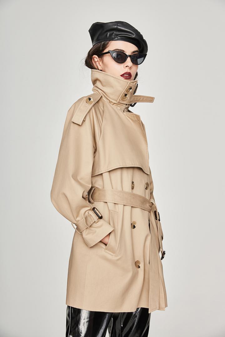 JAZZEVAR new 2018 Autumn Fashion Casual Women's Trench Coat Double Breasted Outerwear For Lady Good Quality