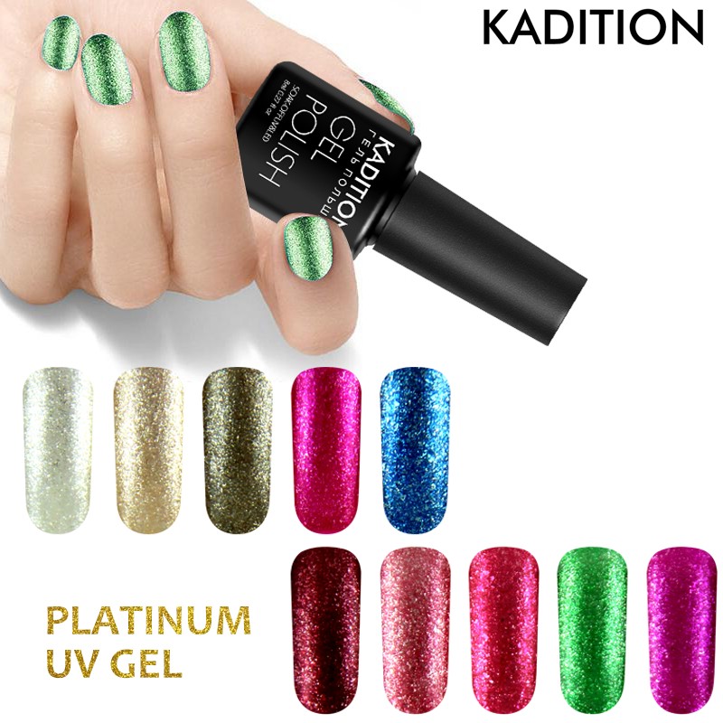 KADITION 8ml Gel Lacquer 12 Colors UV LED Platinum Glitter Nail Polish Art Soak Off Semi Permanent Colorful Gellak Gel Varnish, 62pink
KADITION 8ml Gel Lacquer 12 Colors UV LED Platinum Glitter Nail Polish Art Soak Off Semi Permanent Colorful Gellak Gel Varnish, 62pink