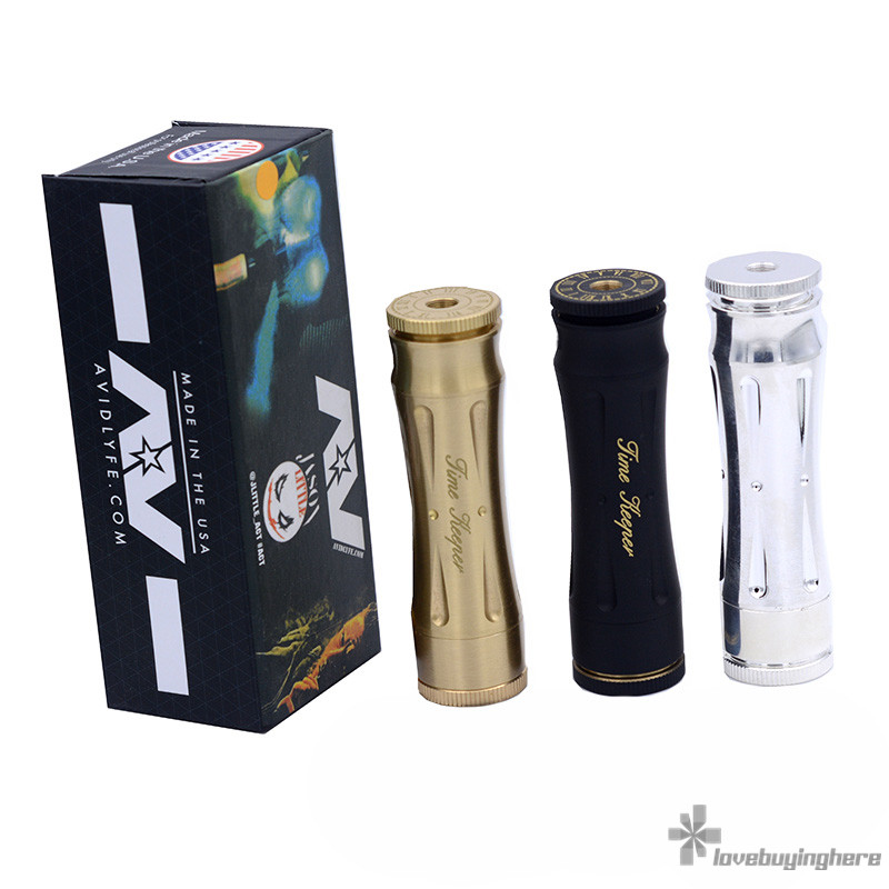 Classical Mech Mod AV Time Keeper Vape Mods Metal Tube Brass Timekeeper Powered by Single 18650 Battery for Retail Epacket
Classical Mech Mod AV Time Keeper Vape Mods Metal Tube Brass Timekeeper Powered by Single 18650 Battery for Retail Epacket