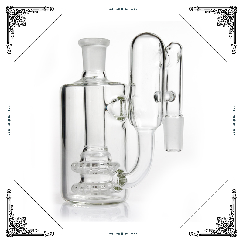

Glass Ash Catcher 14mm 18mm 18.8mm 14.4mm with Showerhead Dropdown Recycler Glass ashcatcher for glass water pipes smoking bongs smoking accessories bubbler