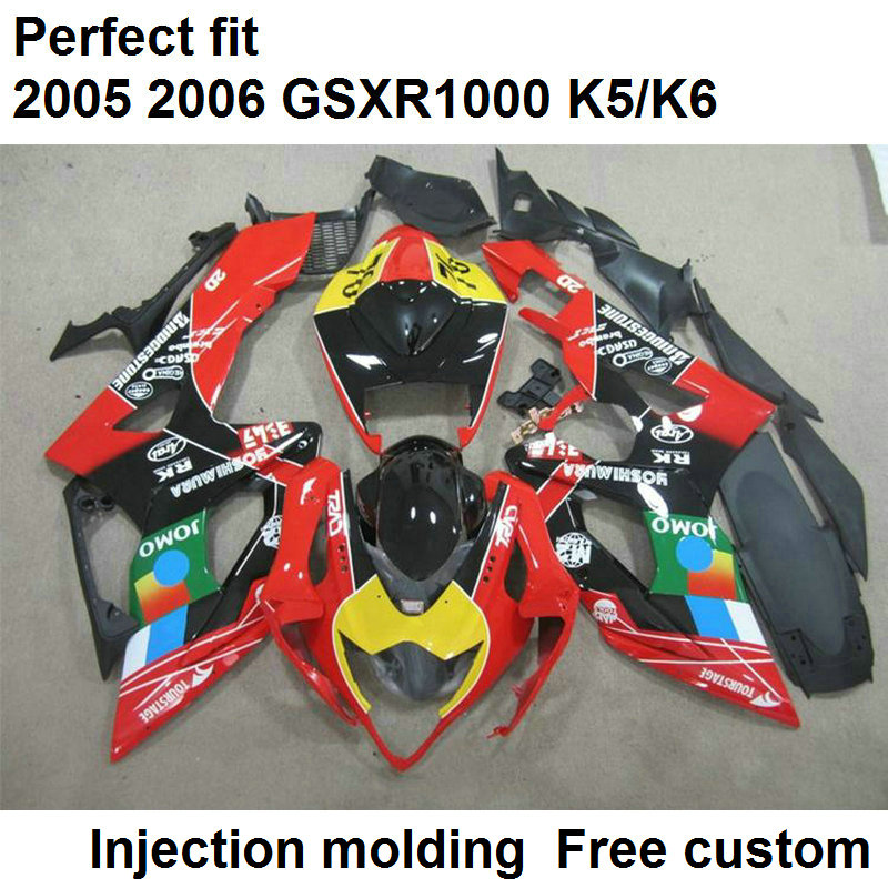 Hot sale fairings for Suzuki GSXR1000 2005 2006 red black injection molded fairing kit GSXR1000 05 06 FH67, Same as picture 
Hot sale fairings for Suzuki GSXR1000 2005 2006 red black injection molded fairing kit GSXR1000 05 06 FH67, Same as picture