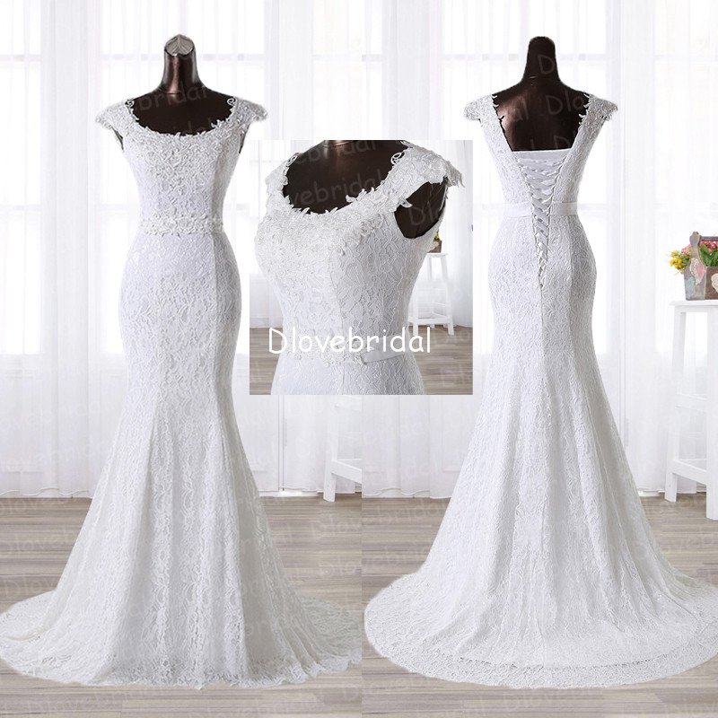 Hot Stylish Beautiful Full Lace Mermaid Wedding Dresses Scoop Neckline Cap Sleeve Bodycon Beach Bridal Wedding Gown Customized Real Photo, Pink
Hot Stylish Beautiful Full Lace Mermaid Wedding Dresses Scoop Neckline Cap Sleeve Bodycon Beach Bridal Wedding Gown Customized Real Photo, Pink
