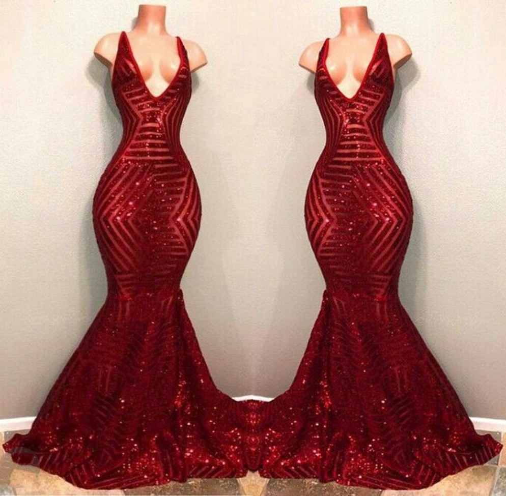 Red Bling Bling Sequined Prom Party Dresses Sleeveless Mermaid Plunging V Neck Black Girl African Celebrity Dresses Evening Gowns, Green
Red Bling Bling Sequined Prom Party Dresses Sleeveless Mermaid Plunging V Neck Black Girl African Celebrity Dresses Evening Gowns, Green