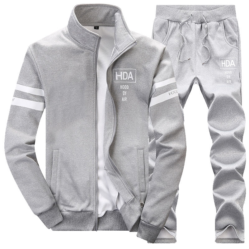 Fashion Zipper Jacket+Pant Set 2018 Casual Men Sporting Suit Hoodies Men's Tracksuit Sweatshirt Male Streewear 2 Pieces Set