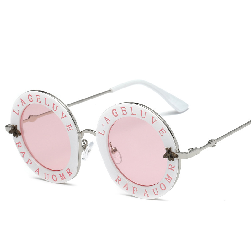 Designer Sunglasses For Women Mens Fashion Little Bee Glasses Letter Pattern Vintage Retro Round Sunglass